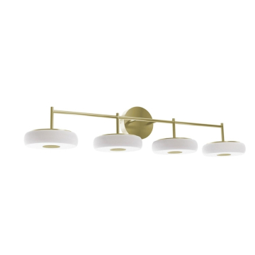 AFX June 4-Light LED Vanity Light - 2,400 Lumens - 40W - CCT Selectable - 120-277V - Light Antique Brass