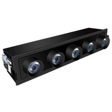 Lotus 5-Light Rotatable Linear Recessed Downlight - 16W - 3000K - 1,220 Lumens - 120-277V - Black