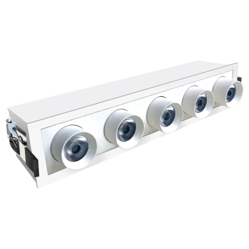 Lotus 5-Light Rotatable Linear Recessed Downlight - 16W - 3000K - 1,220 Lumens - 120-277V - White