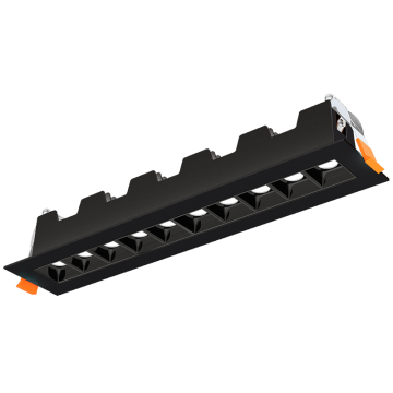 Lotus 10-Light Linear Recessed LED Downlight - 45º Beam Angle - 18W - CCT Selectable - 120V - Black