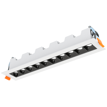 Lotus 10-Light Linear Recessed LED Downlight - 45º Beam Angle - 18W - CCT Selectable - 120V - White