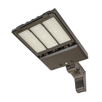 Keystone XFit OpticSwap LED Area Light - 19,600 Max Lumens - 70 | 100 | 140W - CCT Selectable - Type III|V - Adjustable Pole Mount - 120-277V - Bronze