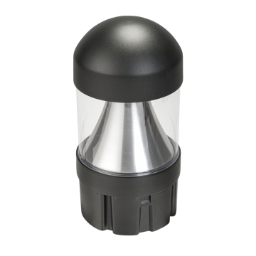 Keystone Cone Reflector Dome Top Bollard Head - Photocell - 14 | 19 | 24W - CCT Selectable - 120-277V - Black