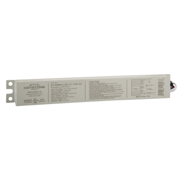 Keystone 12W Emergency Backup Driver for LED Type B (Ballast Bypass) Lamps - 1,200 Lumens