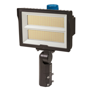 Keystone XFit High Power LED Flood Light - NEMA 7H x 6V - 290 | 210W - CCT Selectable - Twistlock Photocell - 120-277V - Bronze - TAA Compliant