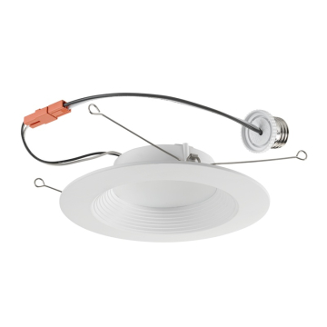 Keystone Contractor Series LED Retrofit Downlight - 6" Baffle Round - 960 Lumens - 10W - CCT Selectable - E26 Adapter Included - 120V - White - 12 Pack
