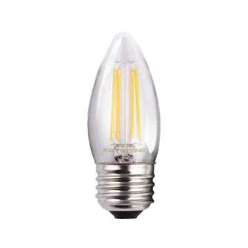 Keystone B11 LED Filament Bulb - E26 - 5.5W - 2700K - Clear