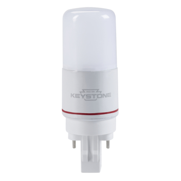 Keystone 8W LED PL Lamp - Universal 2-4 Pin G24d/G24q/GX24q Base - 3500K - 800 Lumens - 120-277V