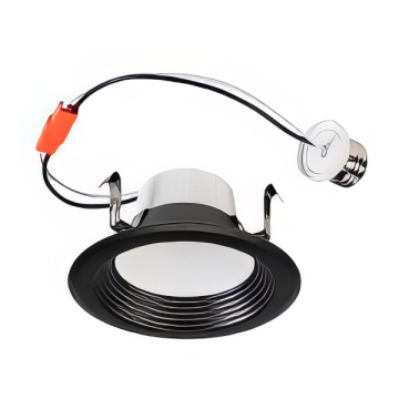 Keystone LED Retrofit Downlight - 4" Round - CCT Selectable - 8W - E26 Adapter Included - Baffled - 120V - Black