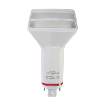 Keystone 9W LED PL Lamp - 4-Pin G24q/GX24q Base - 5000K - 1,050 Lumens - Ballast Compatible