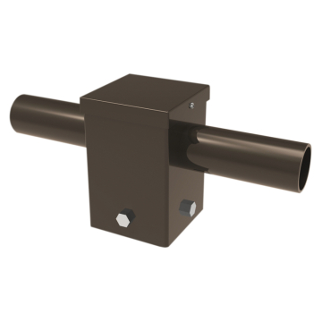 Keystone Dual Horizontal 180º Pole Mount Top Tenon Adapter for 4" Square Poles