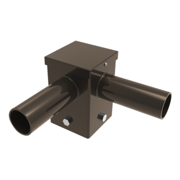 Keystone Dual Horizontal 90º Pole Mount Top Tenon Adapter for 4" Square Poles