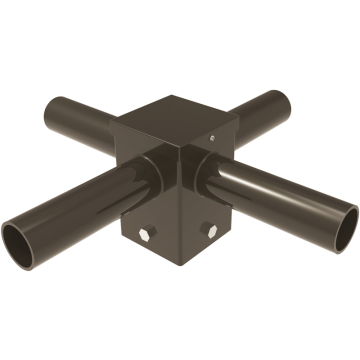 Keystone Quad Horizontal 90º Pole Mount Top Tenon Adapter for 4" Square Poles