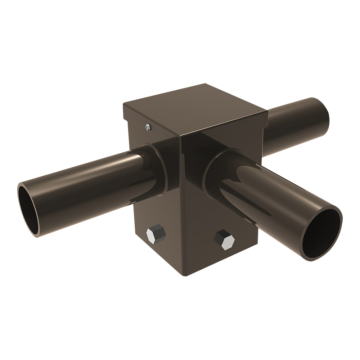 Keystone Triple Horizontal 90º Pole Mount Top Tenon Adapter for 4" Square Poles