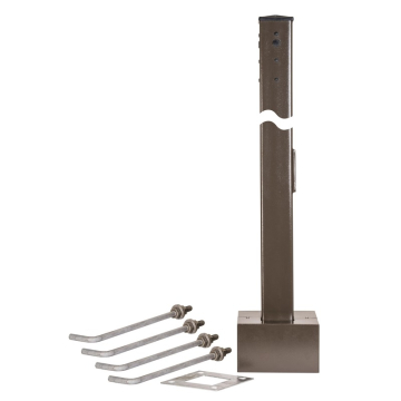 Keystone 4" Square Steel Light Pole - 15ft - 11 Gauge - Universal Drill Pattern - Bronze