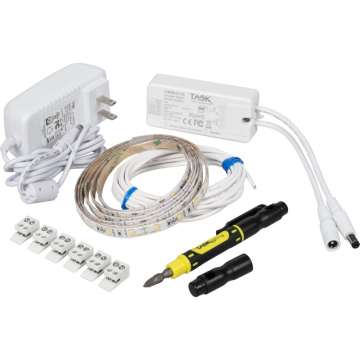 Task Lighting 60" Vanity Night Light Kit - Tape Light w/ Doppler Motion Sensor Switch - 4000K - 120 Lumens / FT - 12V