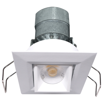 Lotus 2" Mini LED Square Gimbal Recessed Downlight - 6W - 3000K - 480 Lumens - 24V - White