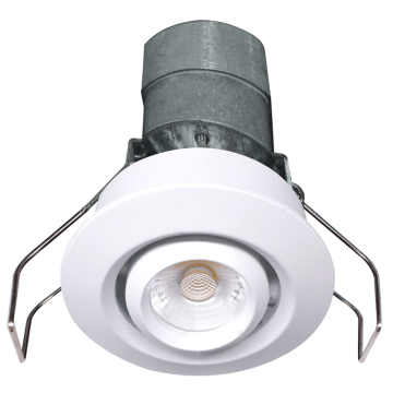 Lotus 2" Mini LED Round Gimbal Recessed Downlight - 6W - 3000K - 480 Lumens - 24V - White