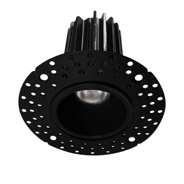 Lotus 2" Mini Round LED Trimless Downlight - CCT Selectable - 120V - Black