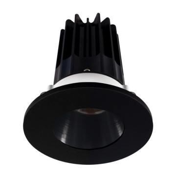 Lotus 2" LED Recessed Downlight - 8W - 2700K - 580 Lumens - Black Reflector - Round Black Trim - 120V