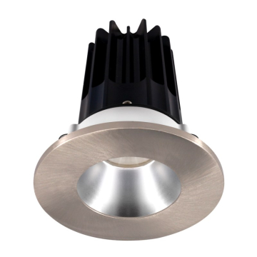 Lotus 2" LED Recessed Downlight - 8W - 3000K - 600 Lumens - Silver Reflector - Round Brushed Nickel Trim - 120V
