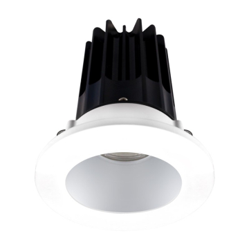 Lotus 2" LED Recessed Downlight - 8W - 4000K - 620 Lumens - Silver Reflector - Round White Trim - 120V