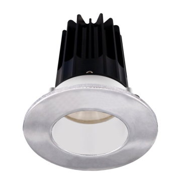 Lotus 2" LED Recessed Downlight - High Output - 15W - 2700K - 980 Lumens - White Reflector - Round Chrome Trim - 120V