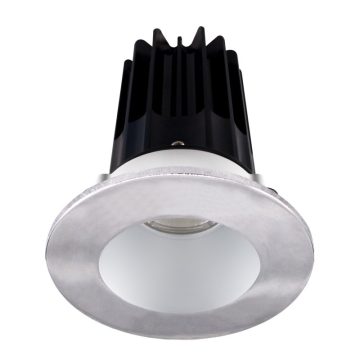 Lotus 2" LED Recessed Downlight - 8W - 2700K - 580 Lumens - Silver Reflector - Round Chrome Trim - 120V