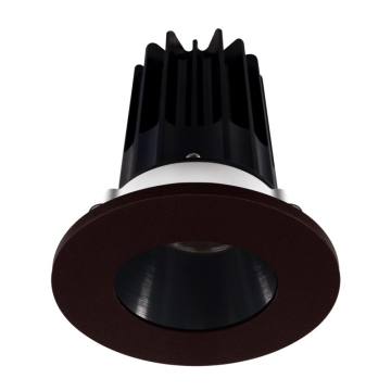 Lotus 2" LED Recessed Downlight - 8W - 2700K - 580 Lumens - Black Reflector - Round Bronze Trim - 120V