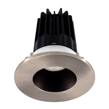 Lotus 2" LED Recessed Downlight - 8W - 2700K - 580 Lumens - Bronze Reflector - Round Brushed Nickel Trim - 120V