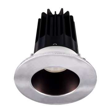 Lotus 2" LED Recessed Downlight - 8W - 2700K - 580 Lumens - Bronze Reflector - Round Chrome Trim - 120V