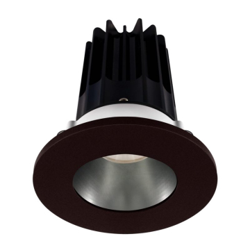 Lotus 2" LED Recessed Downlight - 8W - 2700K - 580 Lumens - Chrome Reflector - Round Bronze Trim - 120V