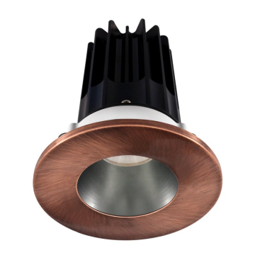 Lotus 2" LED Recessed Downlight - 8W - 2700K - 580 Lumens - Chrome Reflector - Round Copper Trim - 120V