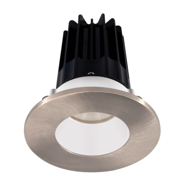 Lotus 2" LED Recessed Downlight - 8W - 4000K - 620 Lumens - White Reflector - Round Brushed Nickel Trim - 120V