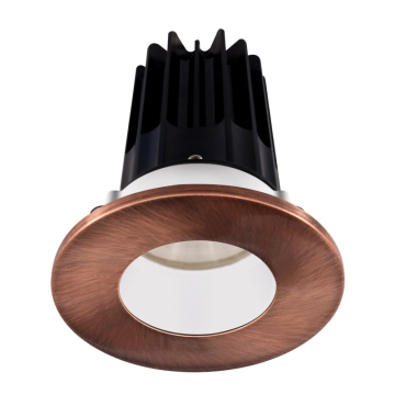 Lotus 2" LED Recessed Downlight - 8W - 2700K - 580 Lumens - White Reflector - Round Copper Trim - 120V