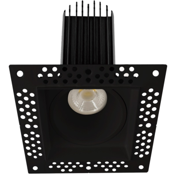Lotus 2" Trimless Square LED Downlight - High Output - 15W - CCT Selectable - 1000 Lumens - 120V - Black