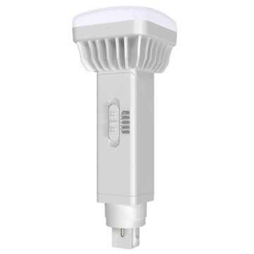 Light Efficient Design 2-Pin LED Rotatable Head PL Retrofit Lamp - G24d Base - 1,100 Lumens - 9W - CCT Selectable - Omni-Directional - 120-277V or Ballast Compatible