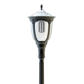 Light Efficient Design Solar Powered LED Post Top Lantern - 20W - 3000K - 2,000 Lumens