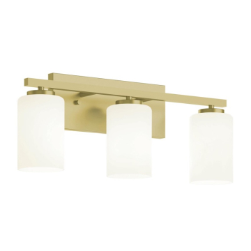 AFX Leo 22" Medium Base Vanity Light - 120V - Light Antique Brass