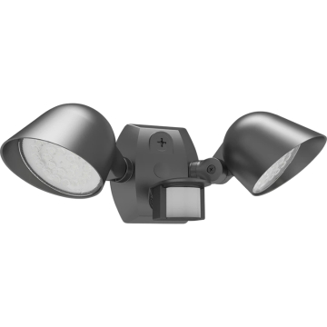 RAB LF17 Dual Head LED Flood Light - 2,230 Max Lumens - 2 | 4 | 8 | 10 | 16W - Motion Sensor - 120V