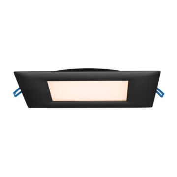 Lotus 4" Square Ultimate Super Thin LED Downlight - 13.5W - 2700K - 800 Lumens - Black