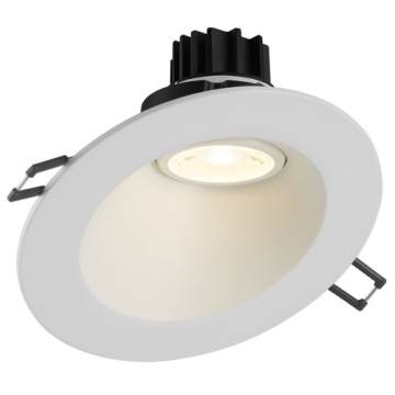 Lotus 4" Sloped Round Regressed Gimbal LED Downlight - 7.5W - 3000K - 600 Lumens - 120V - White