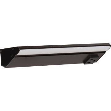 Task Lighting 10.5" 6W Lighted Power Strip - 1 Receptacle - 2700K - 300 Lumens - 12V - Black