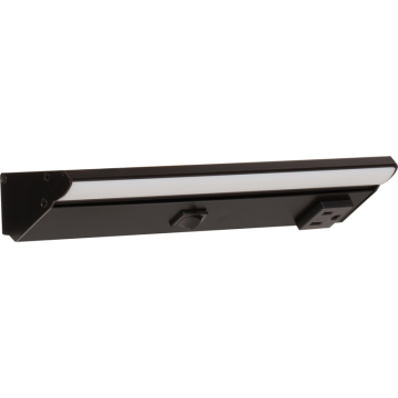 Task Lighting 10.5" Lighted Power Strip w/ Switch - 1 Black Single Receptacle - 2700K - 200 Lumens - 120V - Black