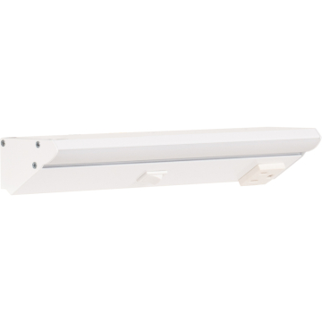 Task Lighting 10.5" Lighted Power Strip w/ Switch - 1 White Single Receptacle - 2700K - 200 Lumens - 120V - White