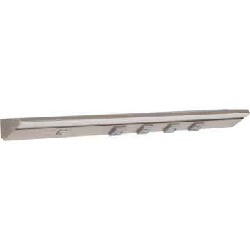 Task Lighting 24.5" Lighted Power Strip w/ Switch - 4 Gray Single Receptacles - 2700K - 800 Lumens - 120V - Satin Nickel