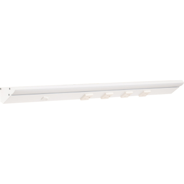 Task Lighting 24.5" Lighted Power Strip w/ Switch - 4 White Single Receptacles - 2700K - 800 Lumens - 120V - White