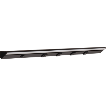 Task Lighting 30.5" Lighted Power Strip w/ Switch - 4 Black Single Receptacles - 2700K - 1,000 Lumens - 120V - Black