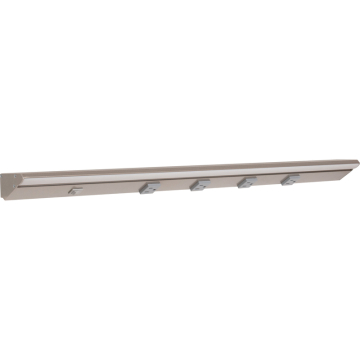 Task Lighting 30.5" Lighted Power Strip w/ Switch - 4 Gray Single Receptacles - 2700K - 1,000 Lumens - 120V - Satin Nickel
