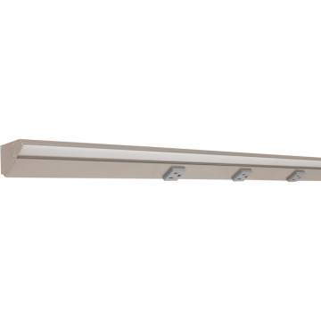 Task Lighting 42.5" 21W Lighted Power Strip - 5 Receptacles - 2700K - 2,100 Lumens - 12V - Satin Nickel